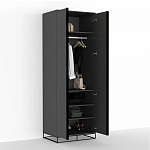 Двухдверный шкаф цвета графит Strict Lines варинант исполнения - 3 | Loft Concept в Новосибирске