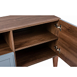 ТВ-тумба серая из массива бука с 2-мя дверками и ящиком Wenge Light варинант исполнения - 5 | Loft Concept в Новосибирске