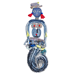 Кукла из одежды и павлопосадских платков Rusalka Blue Jeans варинант исполнения - 1 | Loft Concept в Новосибирске