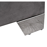 Кровать двуспальная серая с высоким мягким изголовьем Heart of the Bedroom варинант исполнения - 3 | Loft Concept в Новосибирске