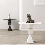 Дизайнерский журнальный стол белый в форме геометрических фигур Cydogic варинант исполнения - 3 | Loft Concept в Новосибирске