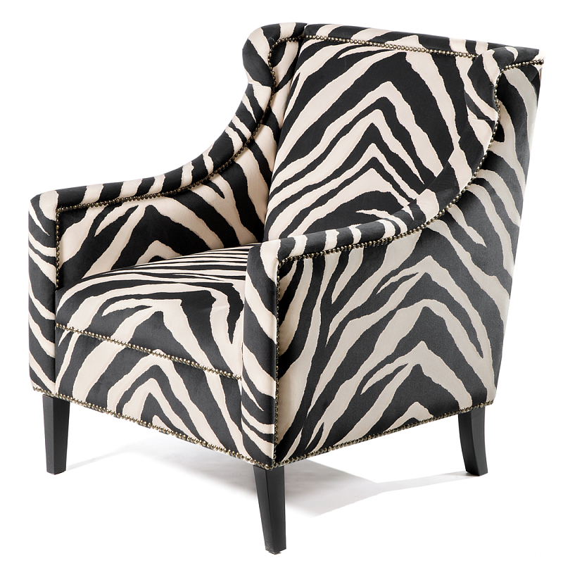Кресло Chair Jenner Zebra Черно-белый Черный в Новосибирске | Loft Concept 