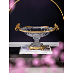 Чаша из прозрачного стекла с бронзовым ободком и фигурками бабочек Eden Garden варинант исполнения - 2 | Loft Concept в Новосибирске