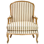 Кресло в полоску в стиле прованс Yvon French Seating Armchair варинант исполнения - 2 | Loft Concept в Новосибирске
