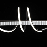 Люстра линейная черного цвета с волнообразным металлическим элементом Luke Lampco Tracer Lamp варинант исполнения - 6 | Loft Concept в Новосибирске