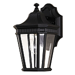 Настенный фонарь черного цвета с прозрачными стеклянным плафоном Feiss варинант исполнения - 6 | Loft Concept в Новосибирске