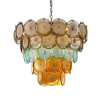 Люстра конусовидная с каскадом из разноцветных круглых подвесов Key Lustar варинант исполнения - 2 | Loft Concept в Новосибирске