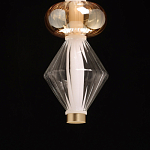 Подвесной светильник с вертикальной композицией из прозрачных и янтарных стеклянных шаров и ромбов Gabriel Scott Luna варинант исполнения - 18 | Loft Concept в Новосибирске