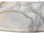 Столик журнальный с круглой мраморной столешницей на трех опорах Marble Stone Drawing варинант исполнения - 4 | Loft Concept в Новосибирске