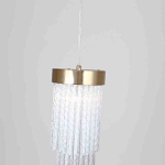 Подвесной светильник с прозрачными стеклянными подвесками и металлическим основанием Nembus варинант исполнения - 2 | Loft Concept в Новосибирске