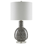 Настольная лампа с корпусом в форме амфоры и тканевым абажуром Warmth of Light варинант исполнения - 3 | Loft Concept в Новосибирске