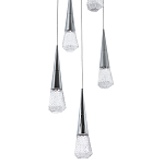 Люстра капли Acrylic Droplet Five Chrome Chandelier варинант исполнения - 2 | Loft Concept в Новосибирске