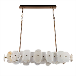 Подвесной светильник с фигурными элементами из белого алебастра Cryptocrystalline Stone варинант исполнения - 3 | Loft Concept в Новосибирске