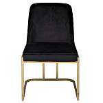 Стул обеденный велюровый черный с золотым каркасом Nobility варинант исполнения - 1 | Loft Concept в Новосибирске