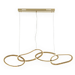 Люстра подвесная с 4-мя асимметричными кольцами золотого цвета Ring Horizontal варинант исполнения - 1 | Loft Concept в Новосибирске