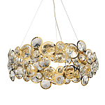 Люстра подвесная из золотых колец 57 см Golden Circles варинант исполнения - 1 | Loft Concept в Новосибирске