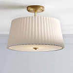 Потолочный светильник с белым плиссированным абажуром Ganglion варинант исполнения - 2 | Loft Concept в Новосибирске