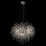 Люстра подвесная с прозрачными стеклянными подвесками в форме капель Диаметр 60 см Droplet Chandelier варинант исполнения - 13 | Loft Concept в Новосибирске