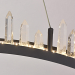 Люстра с двумя кольцами черного цвета с хрустальными элементами QUARTZ CRYSTAL варинант исполнения - 9 | Loft Concept в Новосибирске