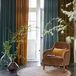 Кресло велюровое горчичного цвета Diaspro Mustard Armchair варинант исполнения - 6 | Loft Concept в Новосибирске