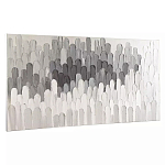 Панно декоративное с ручной росписью Gray Strokes варинант исполнения - 3 | Loft Concept в Новосибирске