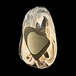 Бра овальное из стекла с золотым элементом Flow Texture  варинант исполнения - 5 | Loft Concept в Новосибирске