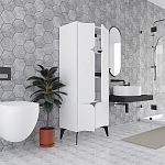 Комод белый с 4-мя дверцами на металлических ножках SPARK MULTIPURPOSE CABINET WHITE варинант исполнения - 5 | Loft Concept в Новосибирске