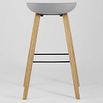 Барный стул на ножках из натурального дерева Boras Grey варинант исполнения - 4 | Loft Concept в Новосибирске