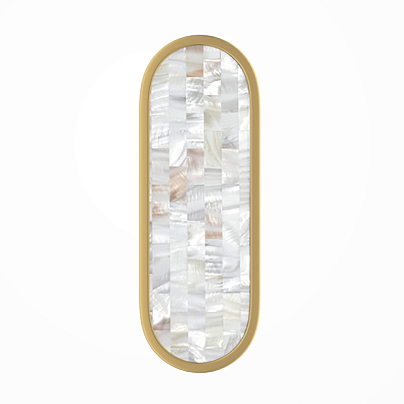 Бра перламутровый Lunaris 30 см Латунь Перламутровый в Новосибирске | Loft Concept 