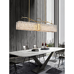 Люстра прямоугольная из фактурного стекла Chandelier Beam варинант исполнения - 2 | Loft Concept в Новосибирске