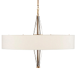 Люстра круглая с белым тканевым абажуром  White Light Diffuser варинант исполнения - 1 | Loft Concept в Новосибирске