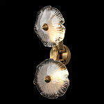 Бра с ветвистыми бронзовыми элементами и стеклянными рифлеными дисками Textured Glass Bra варинант исполнения - 2 | Loft Concept в Новосибирске