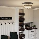 Потолочный светильник со стеклянным плафоном в виде купола Quoizel варинант исполнения - 6 | Loft Concept в Новосибирске