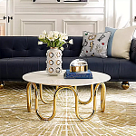 Дизайнерский журнальный столик чёрный с круглой столешницей Arycy варинант исполнения - 3 | Loft Concept в Новосибирске