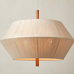 Люстра из дуба с веревчатым абажуром Rope Oak Chandelier варинант исполнения - 2 | Loft Concept в Новосибирске