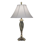 Настольная лампа с белым тканевым абажуром в форме колокола Stiffel варинант исполнения - 1 | Loft Concept в Новосибирске