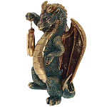 Часы в виде дракона Green Dragon with Clock варинант исполнения - 4 | Loft Concept в Новосибирске