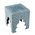 Приставной столик с инкрустацией раковинами устриц Bone Inlay варинант исполнения - 1 | Loft Concept в Новосибирске