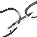 Люстра подвесная  5-ю асимметричными кольцами черного цвета Ring Horizontal варинант исполнения - 2 | Loft Concept в Новосибирске