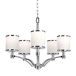 Люстра с белыми стеклянными плафонами в форме цилиндра Feiss варинант исполнения - 1 | Loft Concept в Новосибирске