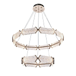 Люстра с 2-мя кольцами с текстурным природным рисунком IceFlame варинант исполнения - 8 | Loft Concept в Новосибирске