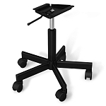 Стул с мягкой розовой обивкой из велюра и подъемно-поворотным механизмом на черных колесиках Harper Pink варинант исполнения - 4 | Loft Concept в Новосибирске