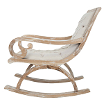 Кресло-качалка с мягкой обивкой из льна Ella Armchair beige варинант исполнения - 2 | Loft Concept в Новосибирске