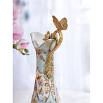 Кувшин с цветочным рисунком и бронзовой ручкой Blue Garden варинант исполнения - 5 | Loft Concept в Новосибирске