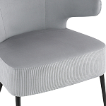 Современное мягкое кресло на металлических ножках Rakush Grey варинант исполнения - 6 | Loft Concept в Новосибирске