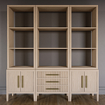 Модульный стеллаж Primo из трех составных элементов Светлый дуб варинант исполнения - 2 | Loft Concept в Новосибирске