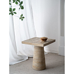 Столик приставной с квадратной столешницей Textured Cream Table варинант исполнения - 9 | Loft Concept в Новосибирске