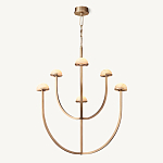 Люстрас 6-ю мраморными плафонами в форме купола Light Warm Light варинант исполнения - 4 | Loft Concept в Новосибирске