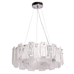 Люстра круглая с подвесными прямоугольными пластинами из стекла Glacier Panels варинант исполнения - 2 | Loft Concept в Новосибирске