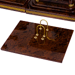 Настольный письменный набор с часами и визитницами из природного камня обсидиана Royal Present варинант исполнения - 2 | Loft Concept в Новосибирске